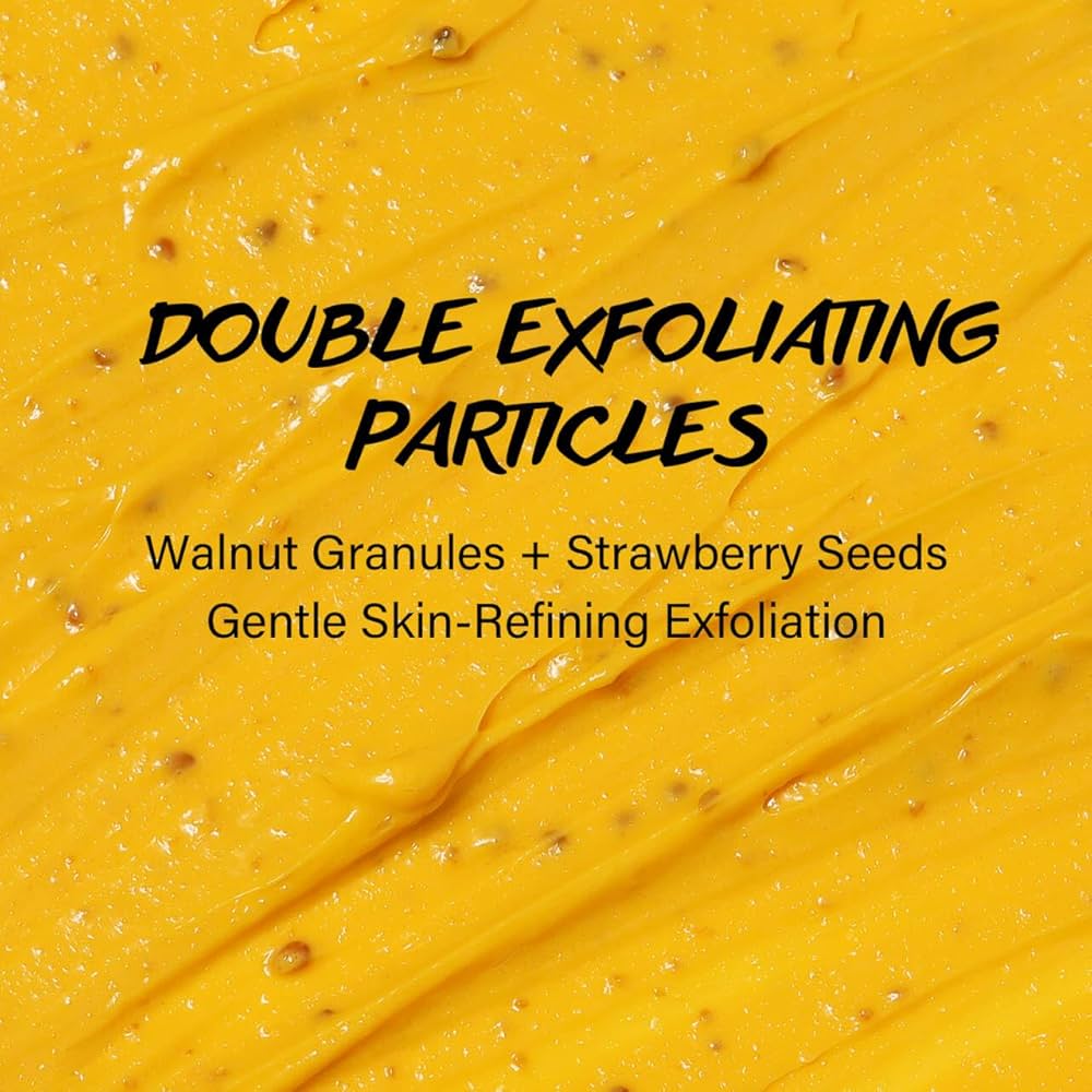 Vitamin C and Turmeric Face Scrub Cream Organics Microdermabrasion Facial Scrub Exfoliating Clears Blackheads Improve Dark Spot Acne with Strawberry Extract Exfoliator