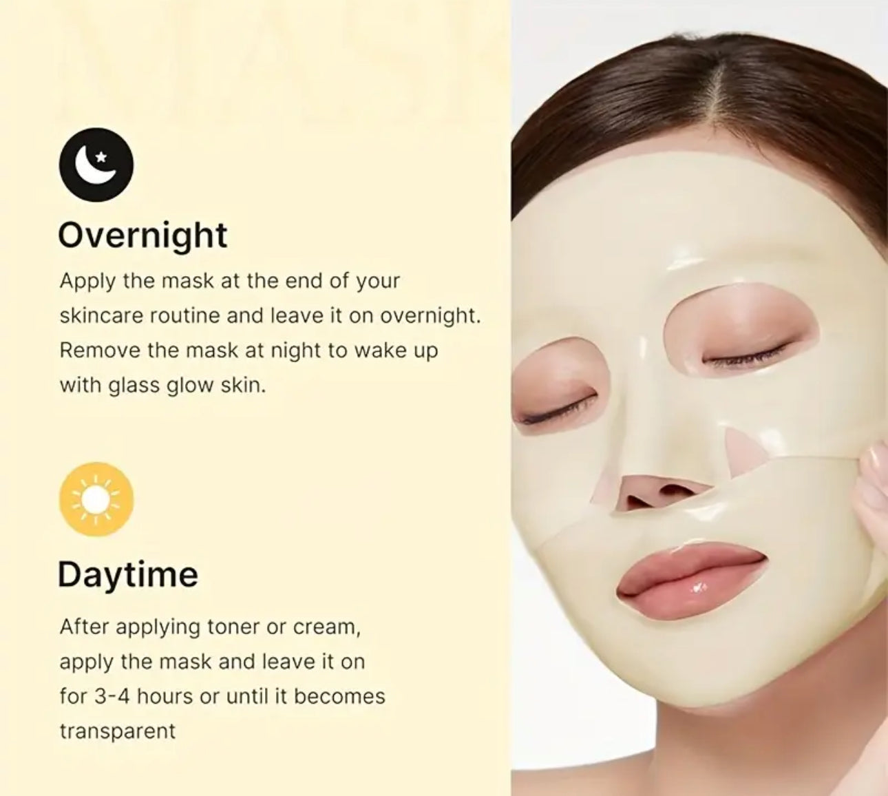 Kojic Acid Turmeric  Collagen Mask Korean Collagen Jelly Face Mask Collagen Night Wrap Mask for Skin Hydrating and Firming ( 4 MASKS)