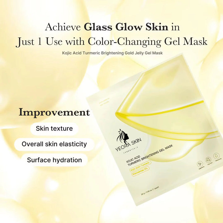 Kojic Acid Turmeric  Collagen Mask Korean Collagen Jelly Face Mask Collagen Night Wrap Mask for Skin Hydrating and Firming ( 4 MASKS)
